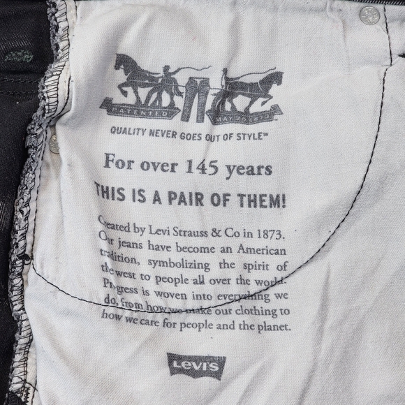 Levis 569 Black Multicolor Loose Straight Men's Shorts 40W - Picture 9 of 9